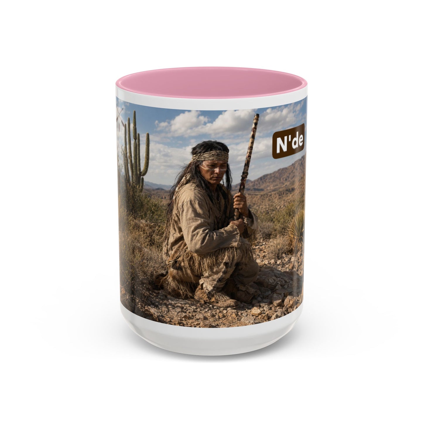 Ft. Sill Apache Desert Scene Coffee Mug — 'N'de' Southwest Landscape 11/15oz