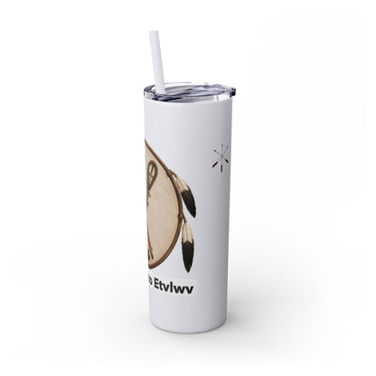 Thlopthlocco Skinny Tumbler with Straw, 20oz