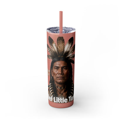 Miami 20oz Skinny Tumbler with Straw — Native Chief Portrait Travel Cup