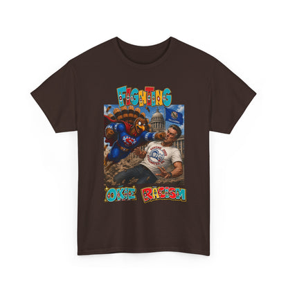 Turkey T-Shirt — Retro Comic 'Stop Racism' Graphic Tee