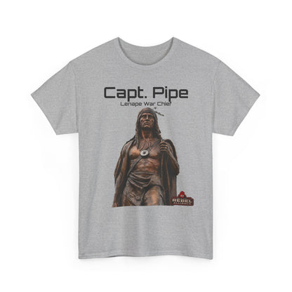 Capt. Pipe Lemape War Chief T‑Shirt — Native Warrior Graphic Tee