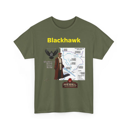 Blackhawk Rebel Trail Vintage Map Graphic T-Shirt