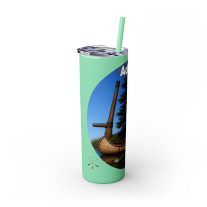 Ottawa Adawe Canoe Skinny Tumbler — 20oz Insulated Travel Cup with Straw