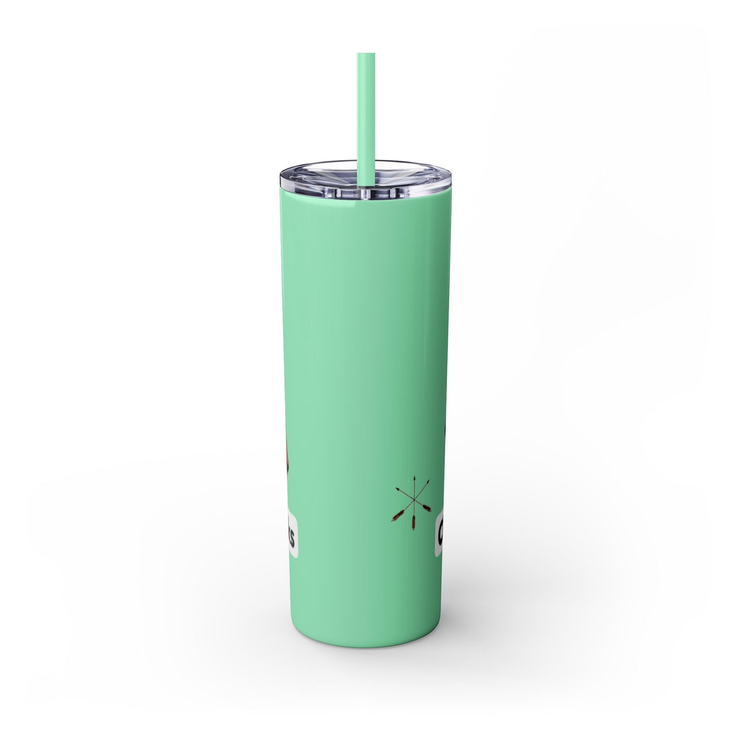 Pawnee Skinny Tumbler — Red Wolf Logo 20oz Insulated Tumbler with Straw