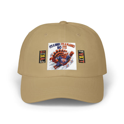 Turkey Dad Cap with Retro Turkey 'It’s A Murder, It’s A Massacre, No It’s' Graphic — Thanksgiving Hat