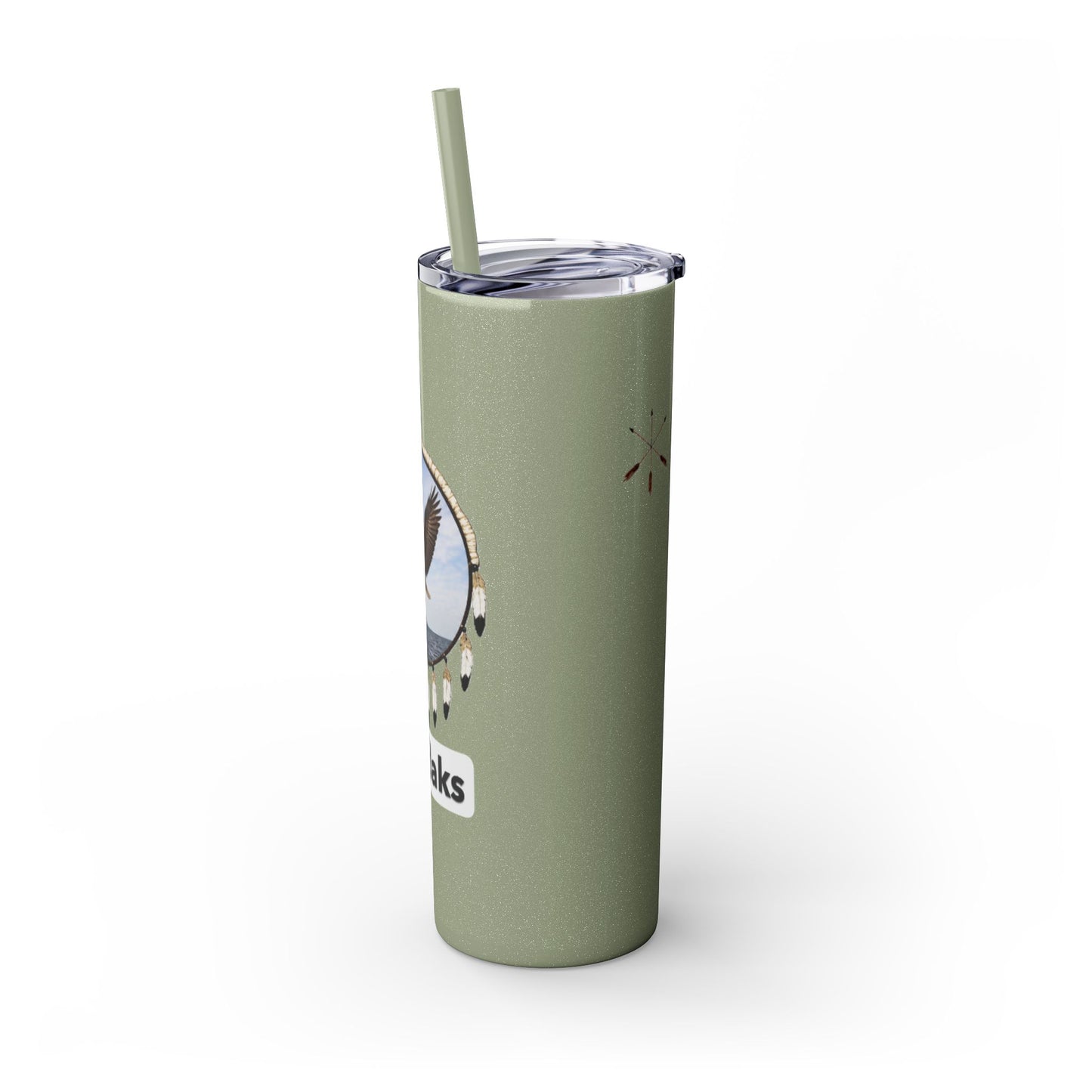 Modoc Eagle Skinny Tumbler – 20oz Straw Travel Cup (Maklaks)