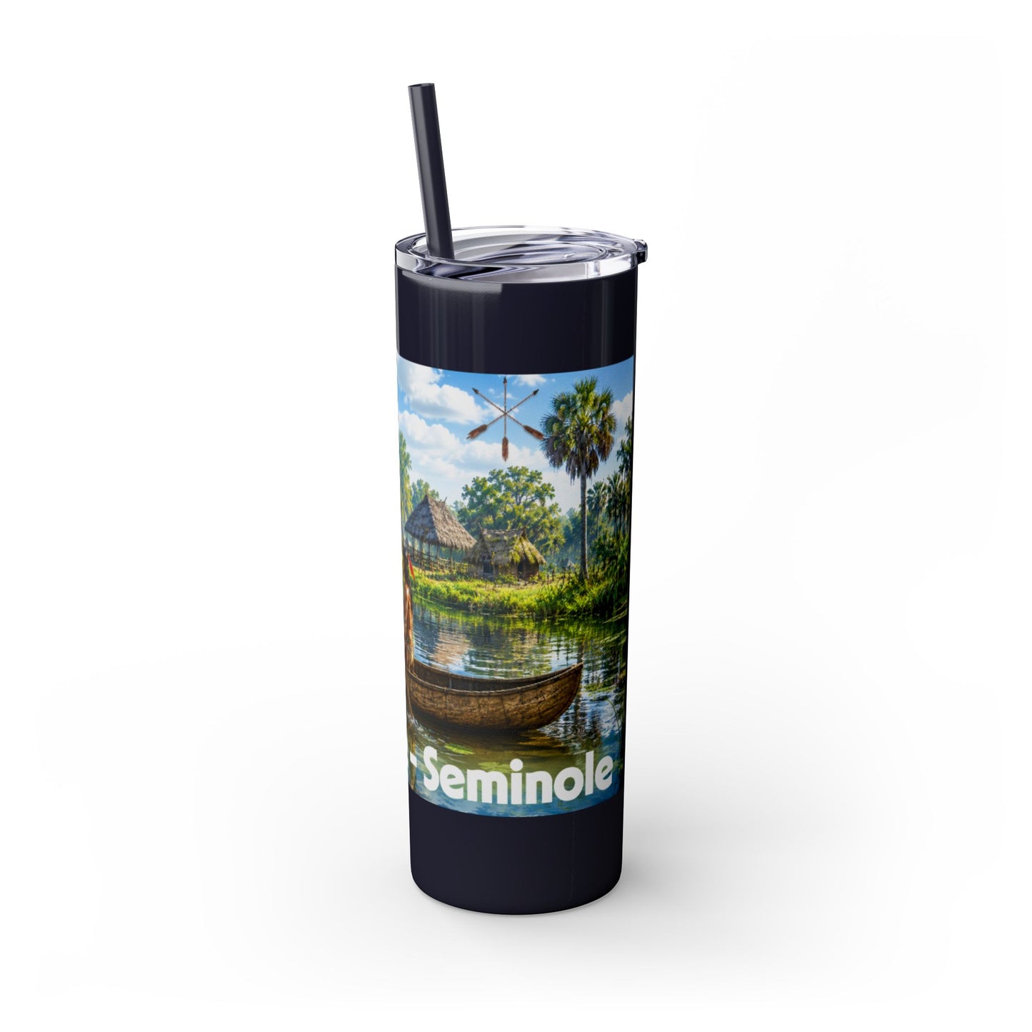 Seminole Skinny Tumbler with Straw, 20oz