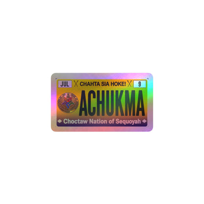 ACHUKMA Choctaw Nation License Plate Sticker — Kiss-Cut Vinyl Decal