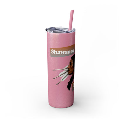 Shawnee Absentee Skinny Tumbler with Straw, 20oz