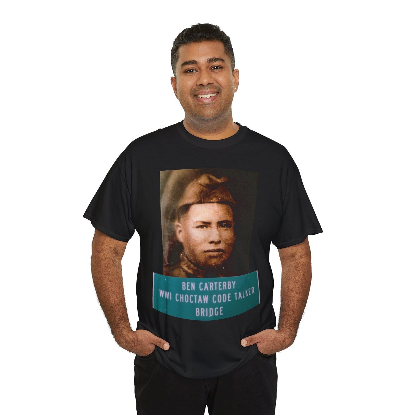 Ben Carterby Choctaw Code Talker T-Shirt — WWII Native American Veteran Tribute