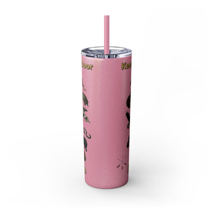 Seneca Cayuga Skinny Tumbler with Straw, 20oz