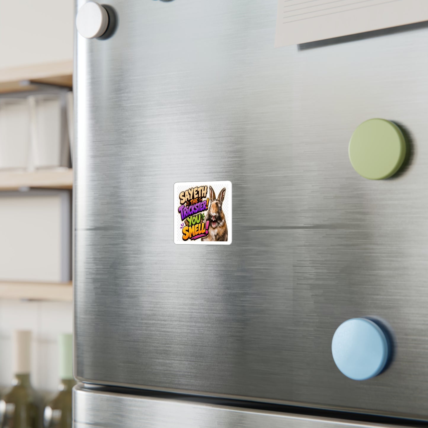 "Sayeth the Trickster! You Smell!" Funny Rabbit Decal