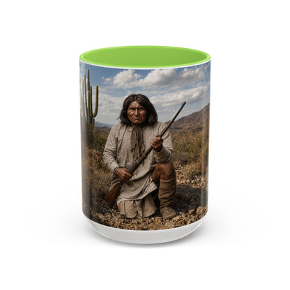 Ft. Sill Apache Desert Scene Coffee Mug — 'N'de' Southwest Landscape 11/15oz