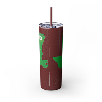 Caddo Kadohadoha Texas Map 20oz Skinny Tumbler with Straw