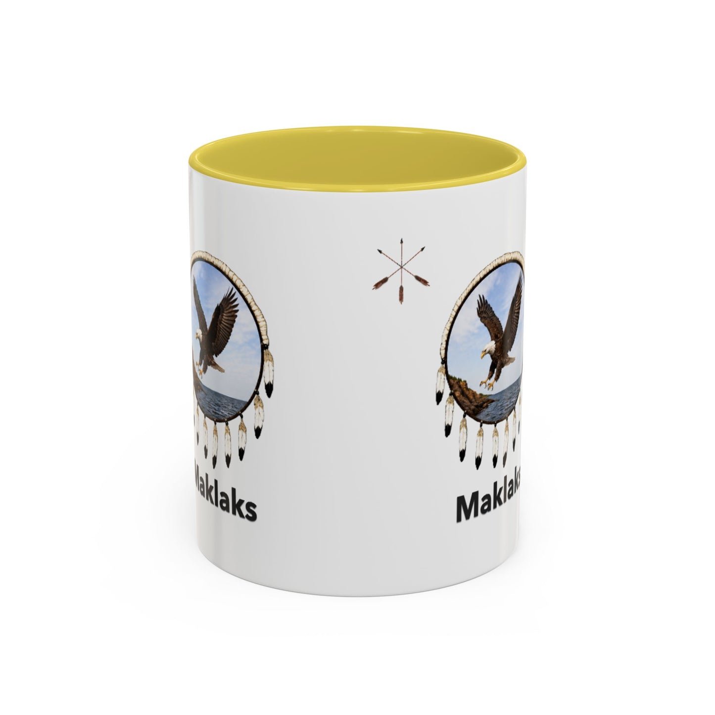 Modoc Eagle Ceramic Mug (11oz/15oz) – 'Maklaks' Native-Inspired Coffee Cup
