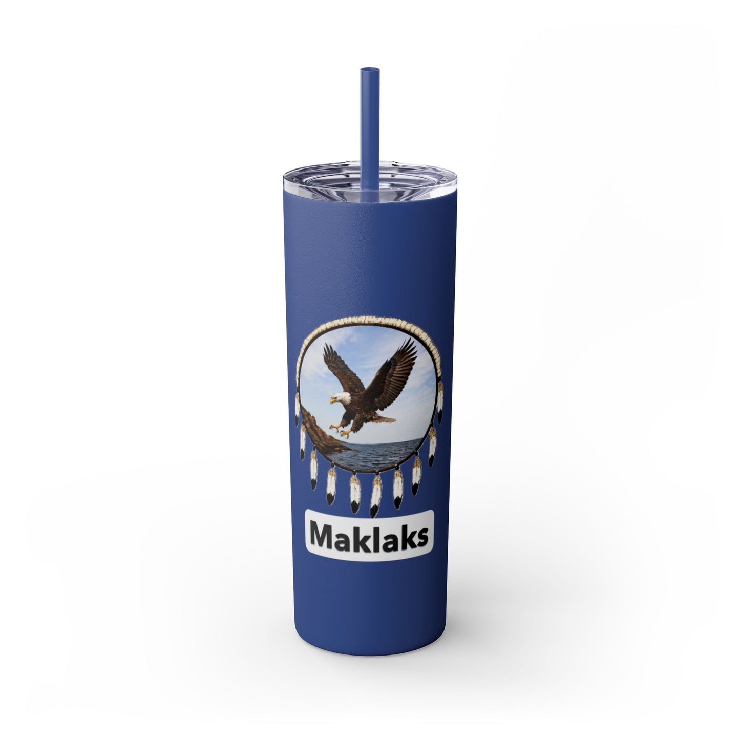 Modoc Eagle Skinny Tumbler – 20oz Straw Travel Cup (Maklaks)