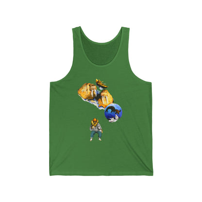 Walrus Tank Top — Explorer Illustration & Crossed Arrows Graphic