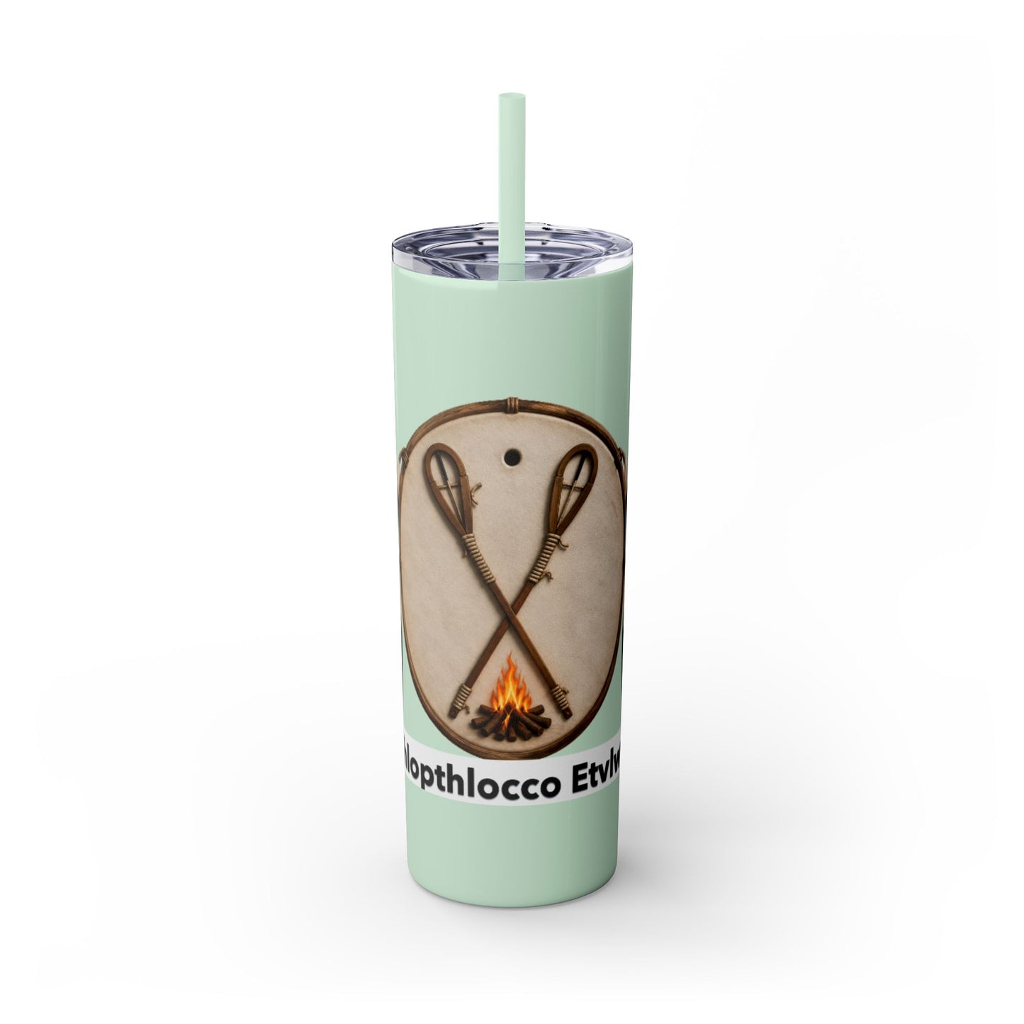 Thlopthlocco Skinny Tumbler with Straw, 20oz