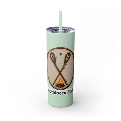 Thlopthlocco Skinny Tumbler with Straw, 20oz