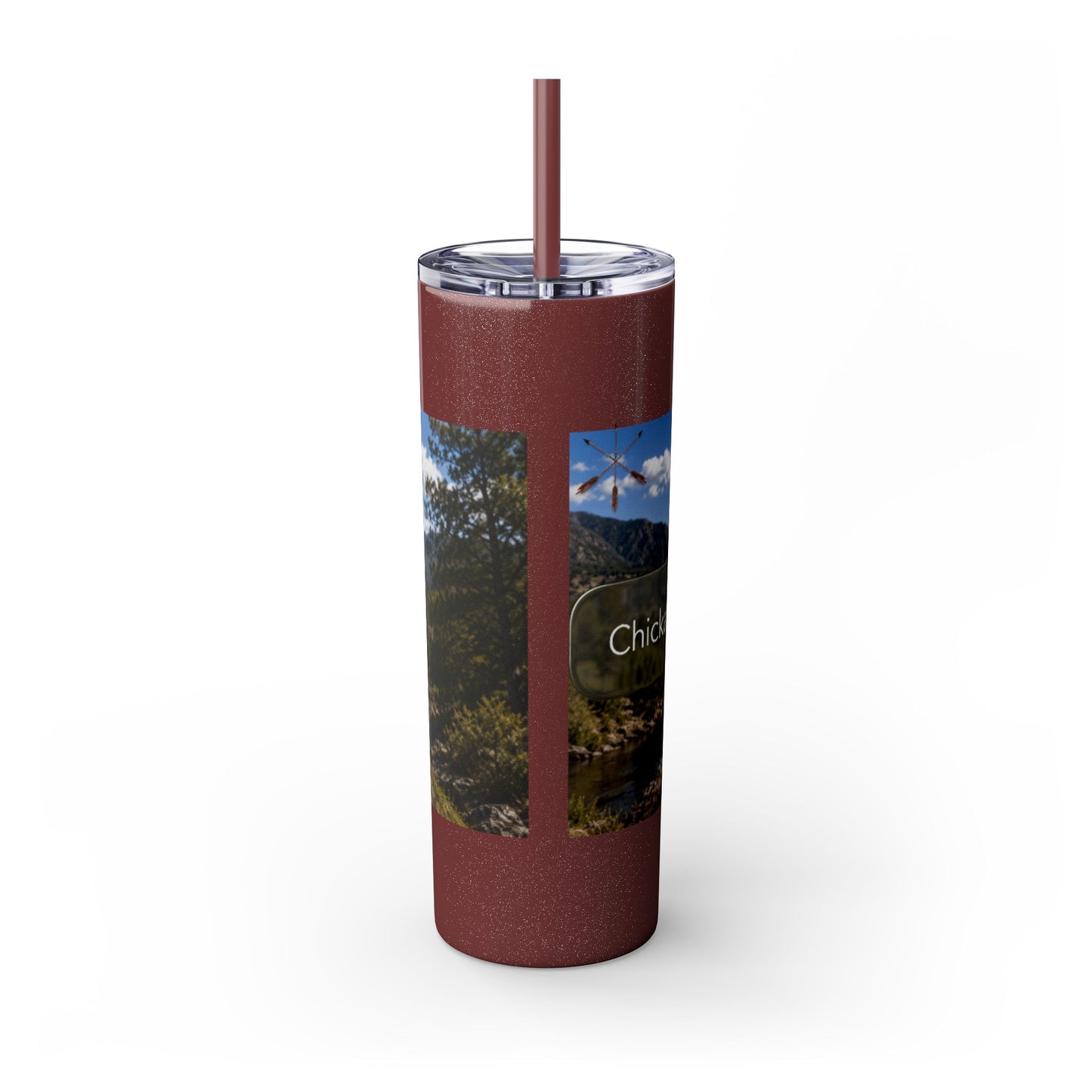 Chickasaw Skinny Tumbler with Straw, 20oz