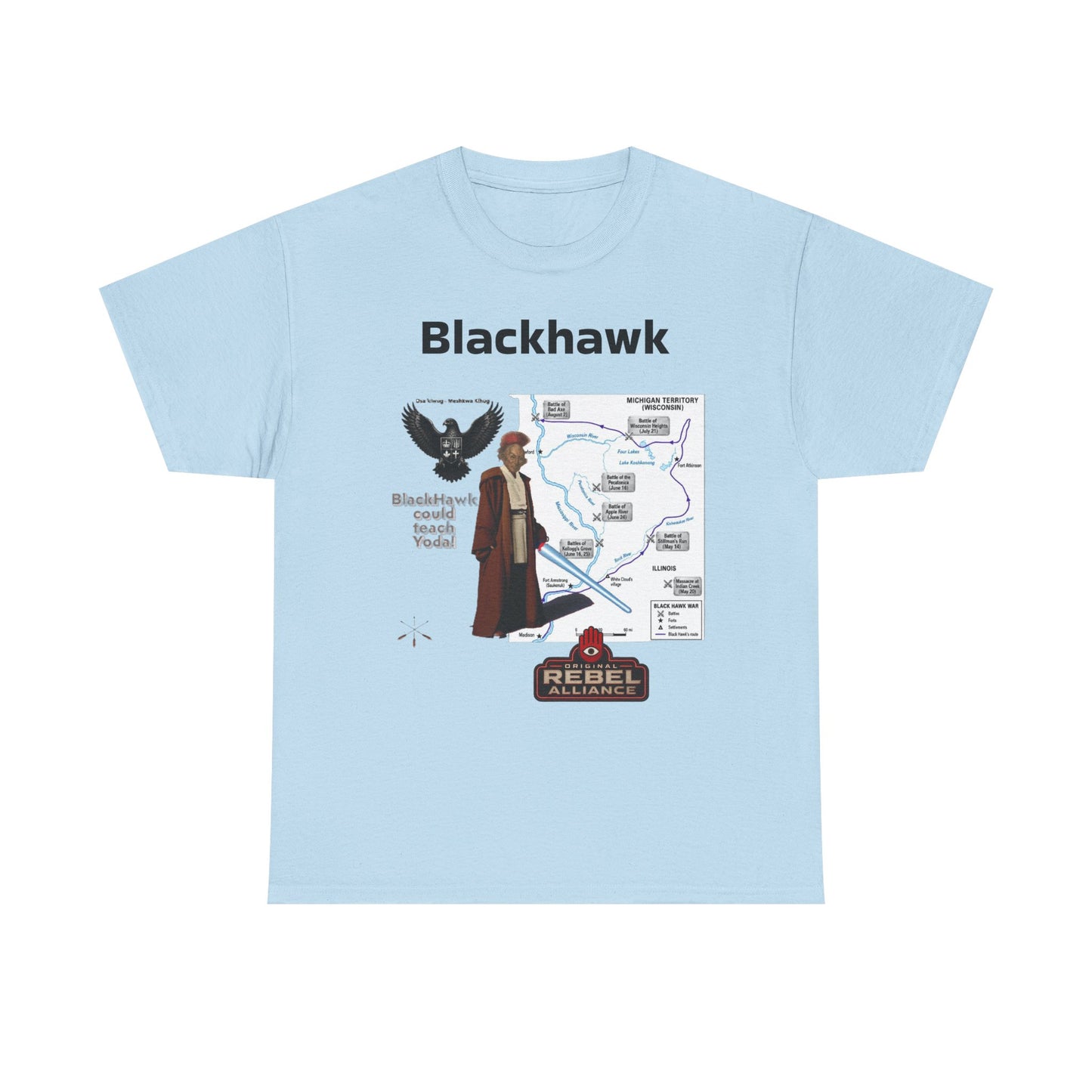Blackhawk Rebel Trail Vintage Map Graphic T-Shirt