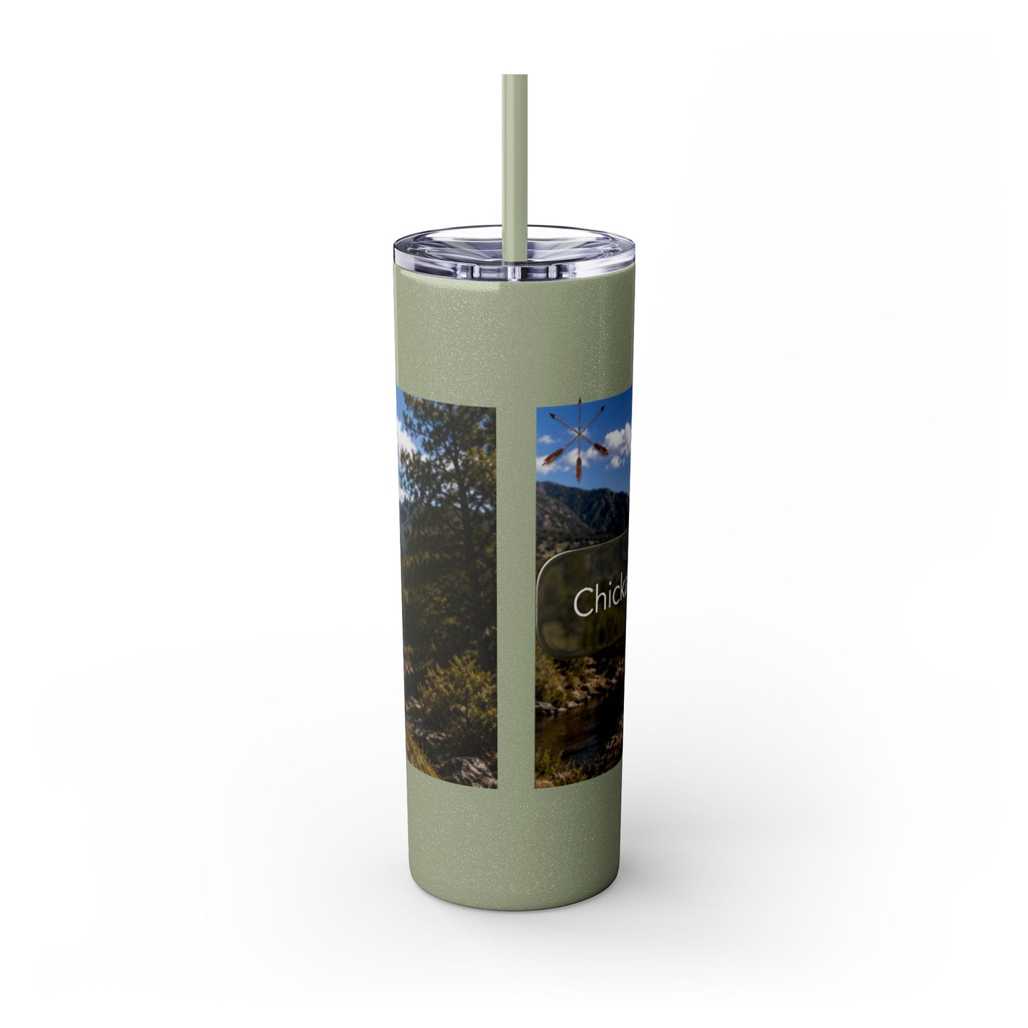 Chickasaw Skinny Tumbler with Straw, 20oz