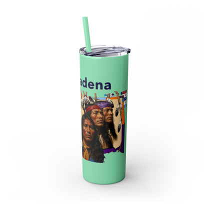 Apache 20oz Skinny Tumbler with Straw — Colorful Retro Design "Naishade"