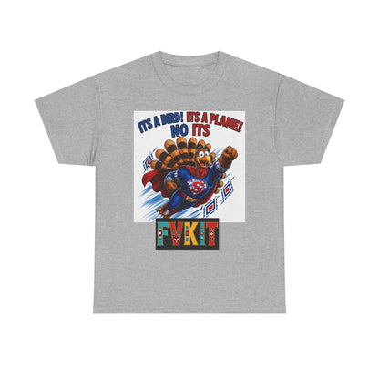 Turkey Superhero "It's a Bird! It's a Plane! No It's" with Arrow Back Print