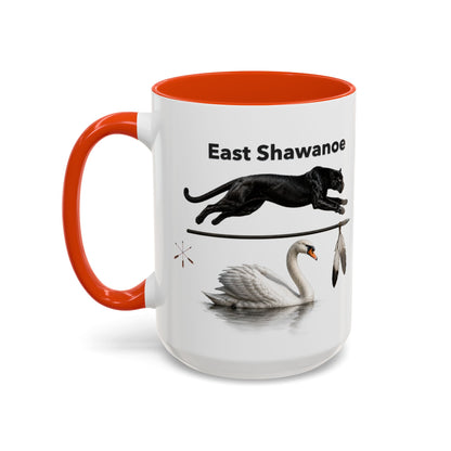 Shawnee East Shawanoe Mascot Panther & Swan Coffee Mug (11oz/15oz)