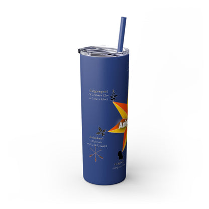 Cherokee 20oz Skinny Tumbler - Aniyunwiya Star Design with Straw