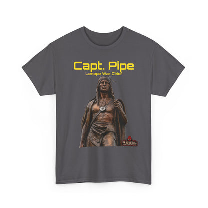 Capt. Pipe Lemape War Chief T‑Shirt — Native Warrior Graphic Tee