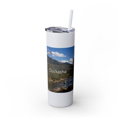 Chickasaw Skinny Tumbler with Straw, 20oz