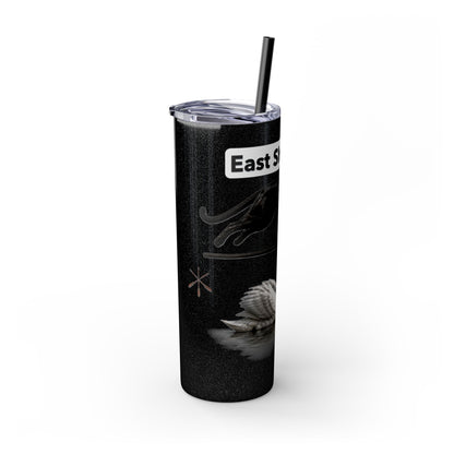 Shawnee East Skinny 20oz Tumbler with Straw — East Shawano River Swan & Otter Design