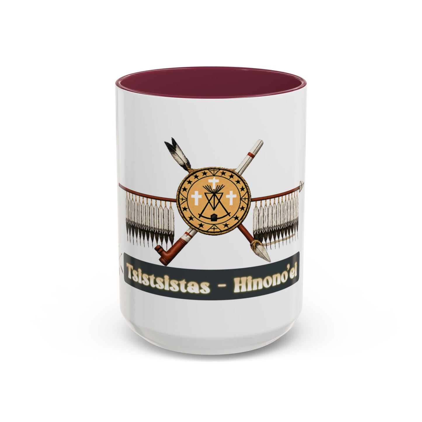 Cheyenne Arapaho Native Heritage Shield Coffee Mug – 'Tsistsistas / Hinono’ei' 11oz & 15oz
