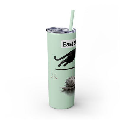 Shawnee East Skinny 20oz Tumbler with Straw — East Shawano River Swan & Otter Design