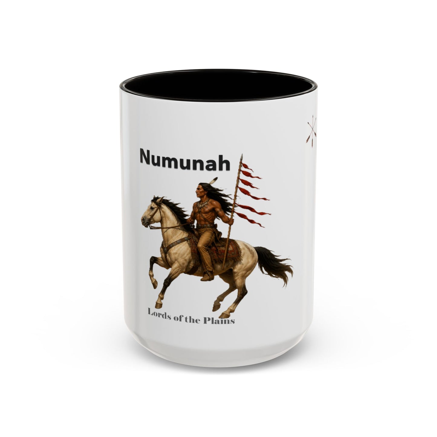 Comanche Numunah ‘Lords of the Plains’ Horseman Coffee Mug — Native Warrior Ceramic Mug (11oz/15oz)