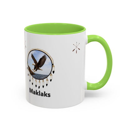 Modoc Eagle Ceramic Mug (11oz/15oz) – 'Maklaks' Native-Inspired Coffee Cup