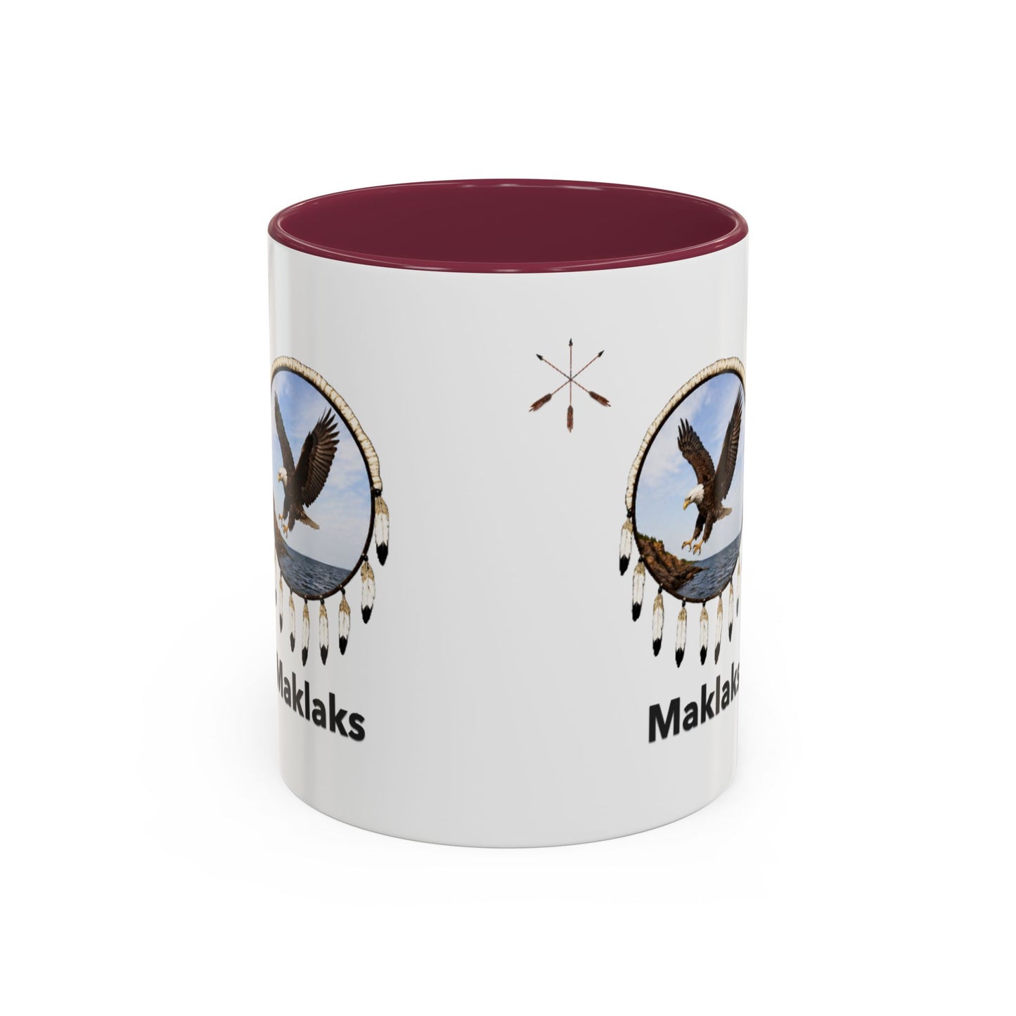 Modoc Eagle Ceramic Mug (11oz/15oz) – 'Maklaks' Native-Inspired Coffee Cup