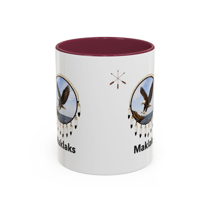 Modoc Eagle Ceramic Mug (11oz/15oz) – 'Maklaks' Native-Inspired Coffee Cup