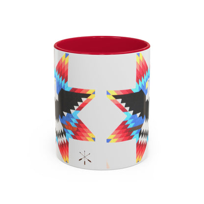 Onci  Eagle Star Ceramic Mug — Colorful Geometric Native-Inspired Coffee Cup (11oz, 15oz)