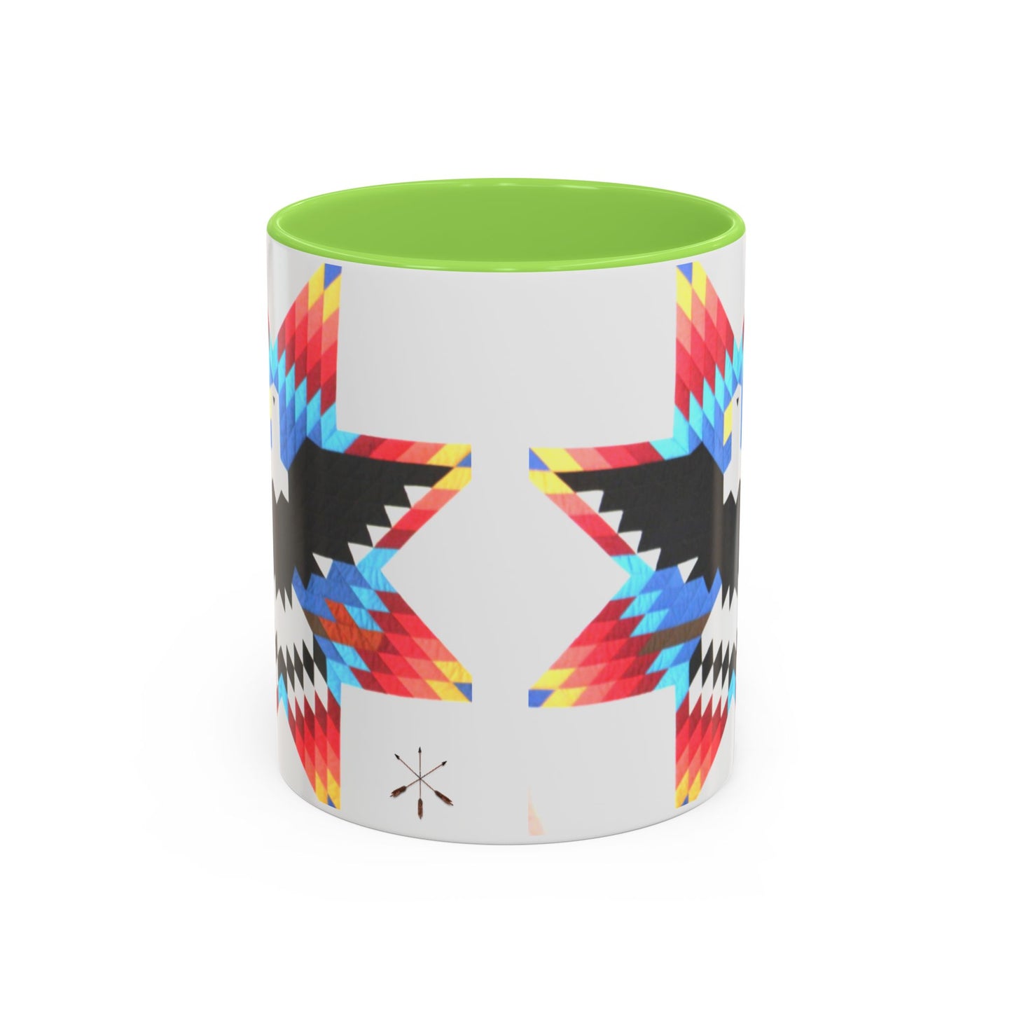 Onci  Eagle Star Ceramic Mug — Colorful Geometric Native-Inspired Coffee Cup (11oz, 15oz)