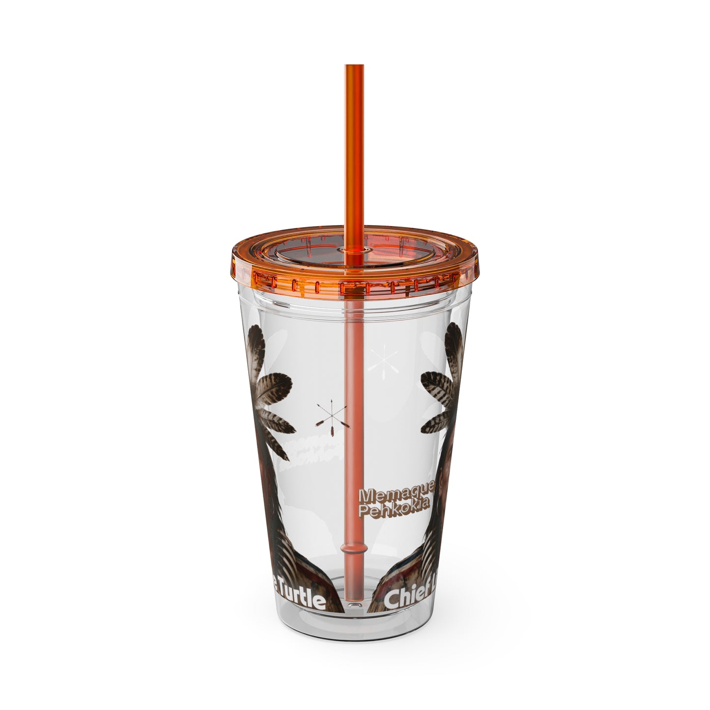 Miami Chief Little Turtle Sunsplash 16oz Tumbler with Straw