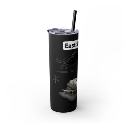 Shawnee East Skinny 20oz Tumbler with Straw — East Shawano River Swan & Otter Design