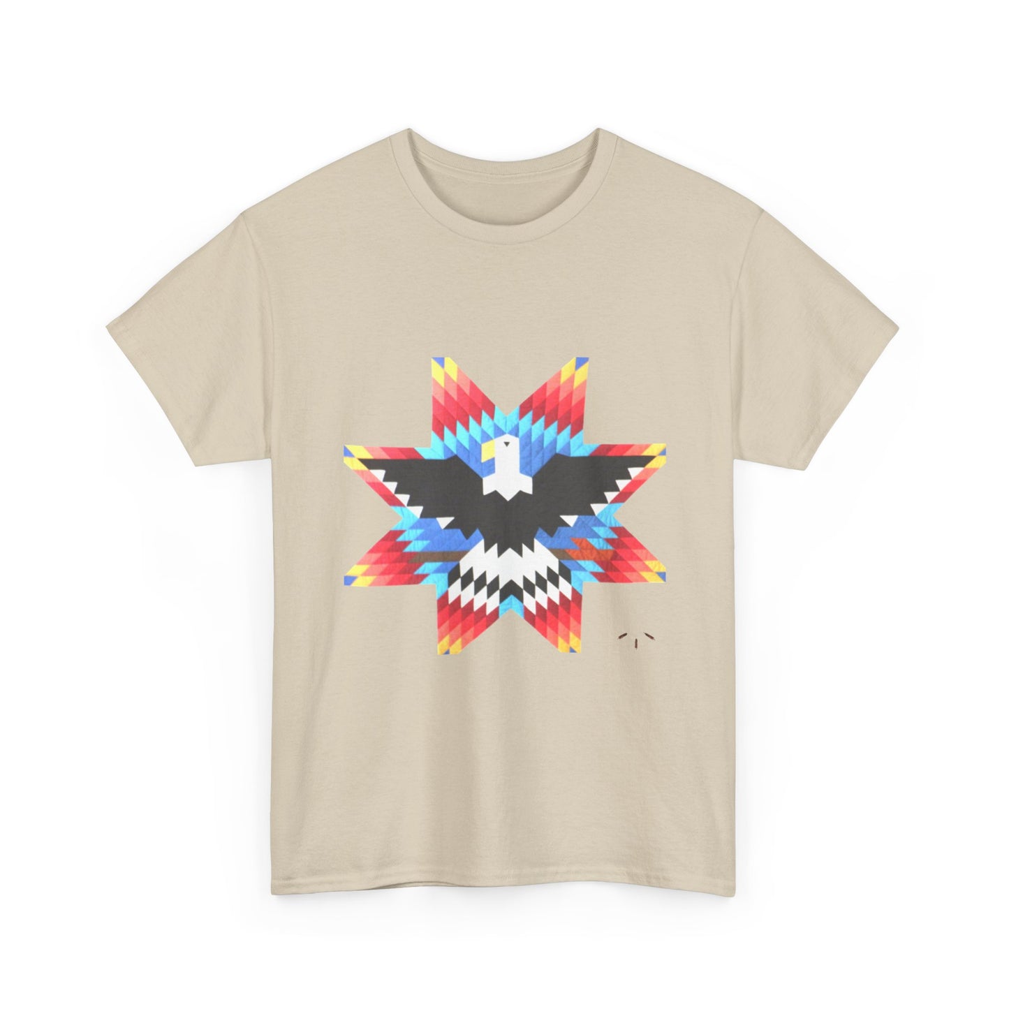 T-Shirt — Colorful Native Star Eagle Graphic Tee (Front Eagle Star, Back Crossed Arrows)