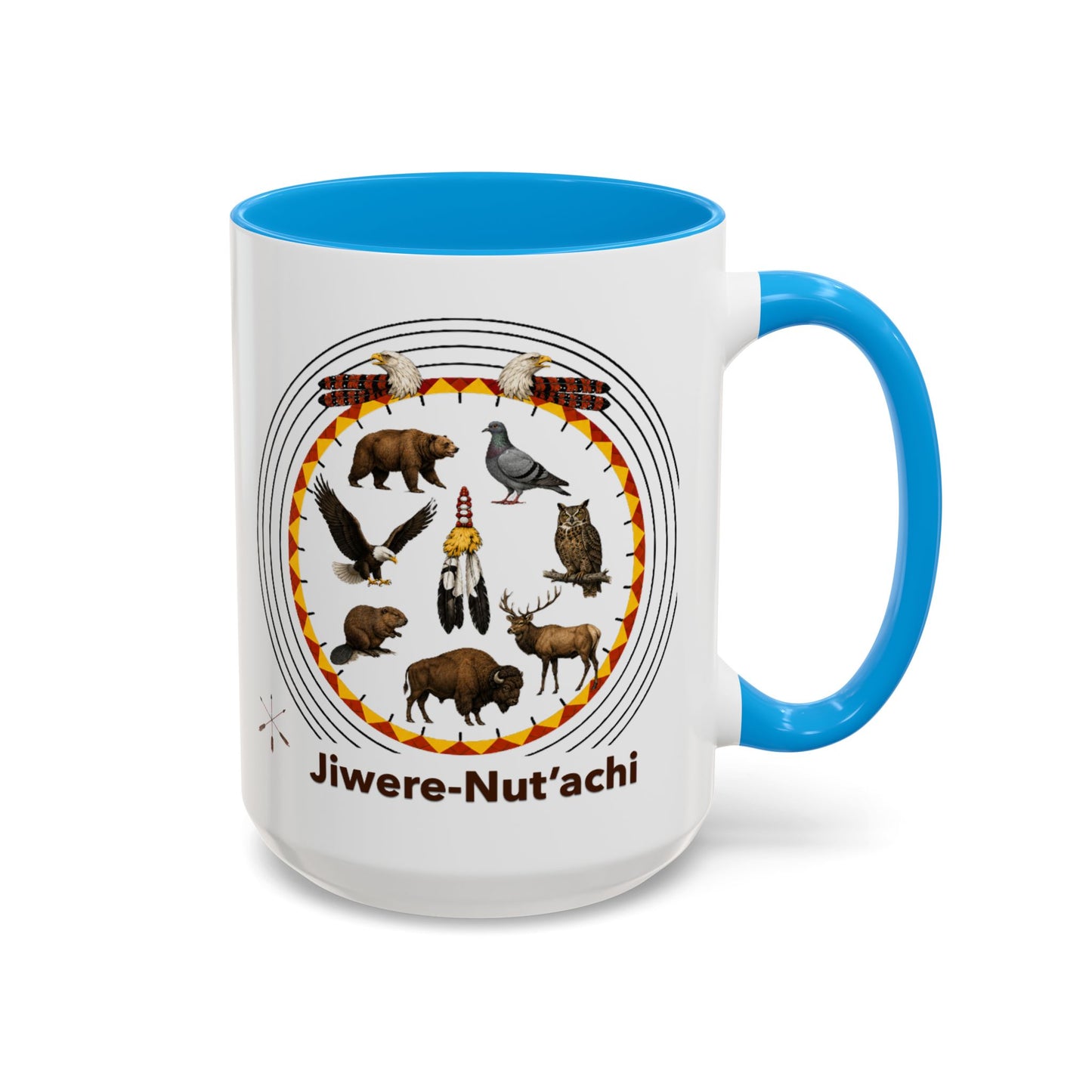 Otoe Missouria Native Animal Circle Mug – 'Jiwere-Nut'achi' Illustrated Coffee Cup (11oz/15oz)
