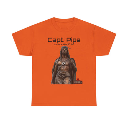 Capt. Pipe Lemape War Chief T‑Shirt — Native Warrior Graphic Tee