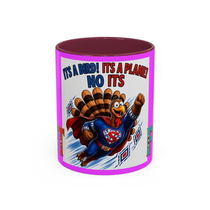 Turkey Coffee Mug — "It’s a Bird! It’s a Plane! No It’s" Colorful 11/15oz Mug