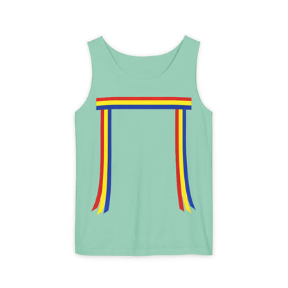 Blue Ribbon Shirt inpired Tank Top — Minimal Rainbow Ribbon Graphic