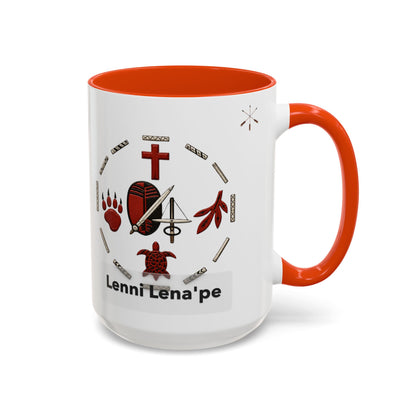 Delaware East Lenni Lenape Tribal Ceramic Mug – Native Symbols Coffee Cup (11oz/15oz)