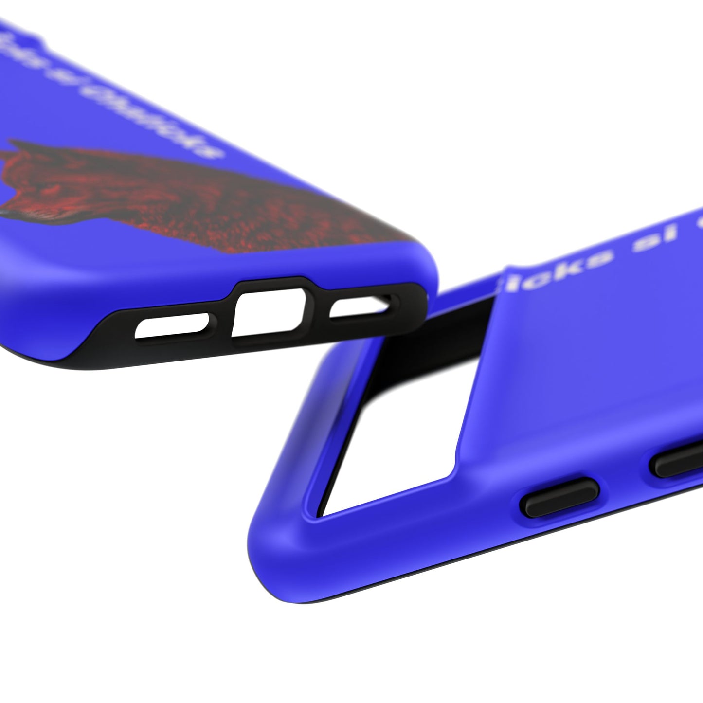 Pawnee Phone Case — Blue 'Chaticks si Chaticks' Wolf Logo Tough Case